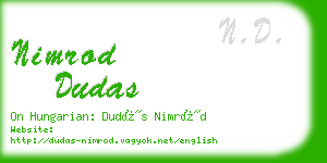 nimrod dudas business card